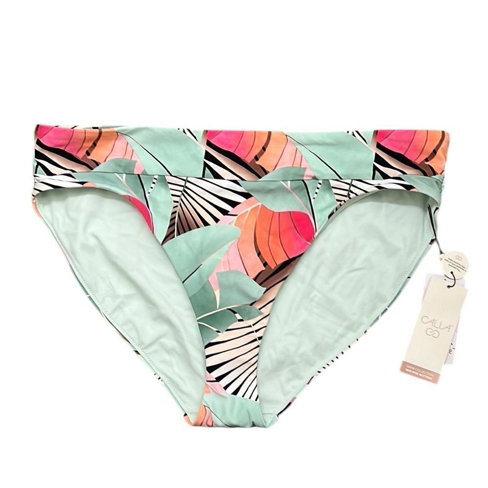 Calia XL Tropical High Leg Bikini Bottoms NWT
